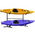 thumbnail image 1 of Soozier Dual Kayak Storage Rack - Adjustable Steel Paddleboard & Canoe Rack, 94.5" x 28.5" Black - Garage, Dock, Outdoor Storage, 1 of 7