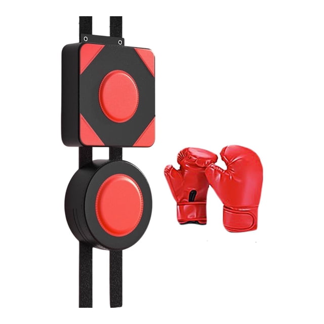 Almohadilla montada en la pared para boxeo, estera de entrenamiento de pared para boxeo, Fitness, Kickboxing en casa Guantes incluidos