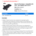 thumbnail image 2 of Mass Air Flow Sensor - Compatible with 2016 - 2019 INFINITI Q50 3.0L V6 2017 2018, 2 of 2