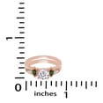 thumbnail image 3 of Marquise & Baguette Simulated Emerald & Cubic Zirconia Enhancer Guard 10k Rose Gold Ring Size- 4, 3 of 3