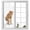 Orange, variant on Window Privacy Film Funny Pig Stained Glass Window Film Decorative Sun Block Window Cover Cute Art Fun Lovely Animals on Toilets Window Clings Static Adhesive Sticker for Bathroom 23.6"x59"