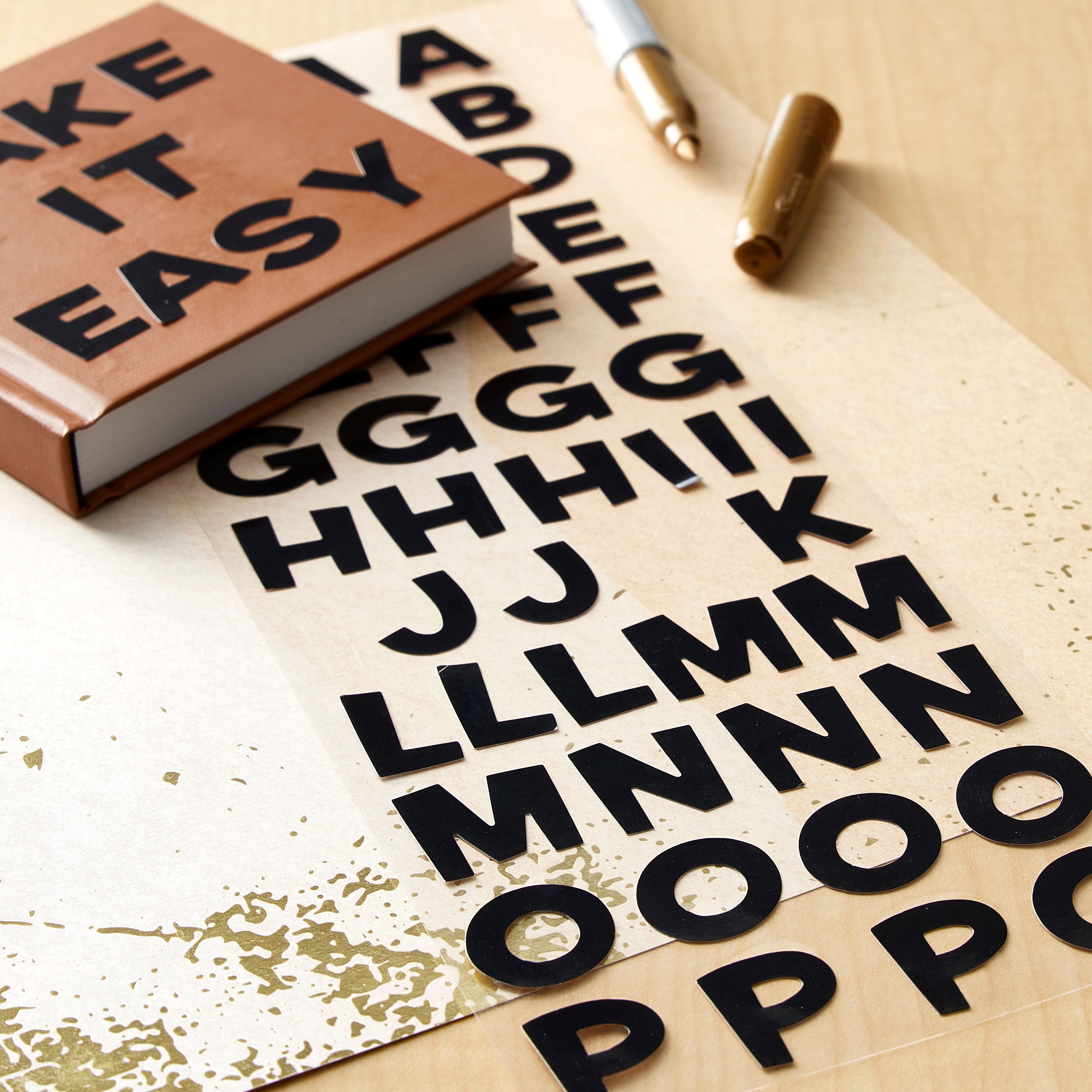 Recollections Black Alphabet Stickers, 12 Packs: 98 ct. (1,176 total)