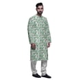 thumbnail image 2 of Atasi Kurta Pyjama de Fête pour Hommes, Col Mandarin, Ensemble Ethnique Imprimé Kurta, 2 of 5