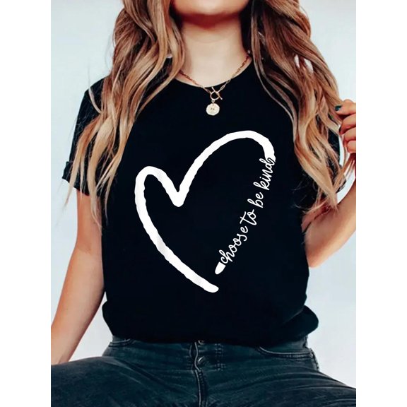 Be Kind Motivational Kindness Inspirational Encouragement T-Shirt Small Women's Men's Graphic Tee Casual Tops