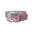 thumbnail image 2 of Snap On Western Cowgirl Rhinestone Studded Metallic Leather Belt, 2 of 2