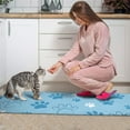 thumbnail image 3 of Blue Dog Paw Footprint Kitchen Rugs Sets Of 2,Anti Fatigue Kitchen Mat Rugs Non Slip Washable,Decorative Kitchen Floor Mats for Kitchen,Sink,Laundry,17"x30"+17"x47", 3 of 7