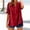Red 1, variant on Cotton Linen Tops for Women Plus Size Button V-Neck Shirt for Summer Casual, Short Sleeve Workout Blouse Red