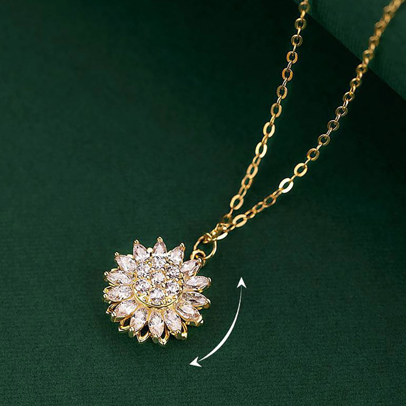 Buy 14K Gold 3 Sunflower Burst Necklace | Heist Jewelry