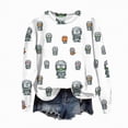 thumbnail image 4 of Godom Halloween Womens Sweatshirts Pumpkin Graphic 2025 Fall Long Sleeve Shirts Crewneck Lightweight Casual Pullover Tops, 4 of 4