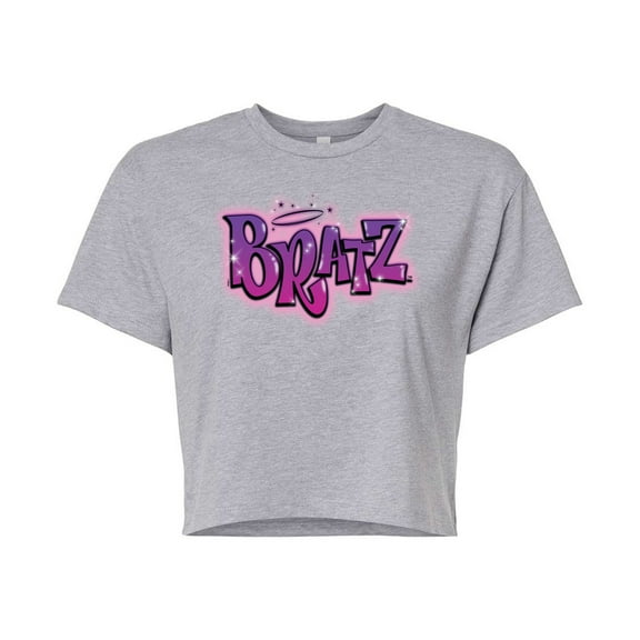 Bratz - Original Graffiti Logo - Juniors Cropped Cotton Blend T-Shirt