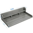 thumbnail image 7 of Washer Dryer Waterproof Countertop, Laundry Wood Shelf Topper with 2.75 Railimgs Edge, 54" x 27.5" Double Layer Organizer for Washer and Dryer Laundry Hamper Counter Storage Organization, Gray +White, 7 of 7
