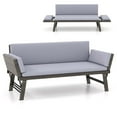 thumbnail image 2 of Costway Outdoor Convertible Sofa Daybed with Adjustable Armrests Removable Cushions Gray, 2 of 10