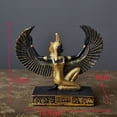 thumbnail image 1 of Escultura de resina de la diosa egipcia, artesanía, adornos de recuerdo de Isis, alas extendidas, arrodillada, modelado de la Tierra, decoración, 1 of 5