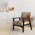 thumbnail image 2 of Designart "Autumn compositions II" Brown Abstract Collages Upholstered Accent Chair - Modern Arm Chair For Living Room, 2 of 7