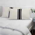 thumbnail image 4 of Black Geometric Stripe, King Size Pillow Cover, Pillowcase Protectors with Zipper, Breathable Decorative Throw Pillow Case Cover, Abstract Farmhouse Style Pillow Shams for Couch Sofa 20x36Inch, 4 of 8