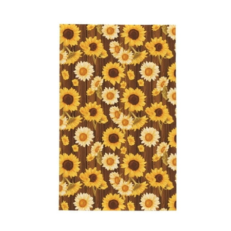 

Matuu Vintage Wood Grain Sunflower A for Waffle Kitchen Towel Dish Towels Hand Towels for Kitchen 16 X 26 Inches