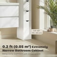 thumbnail image 4 of HOMCOM Narrow Bathroom Floor Cabinet with Drawer, Open Shelves, 4 of 10