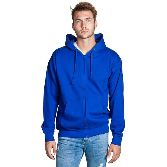 Mens Full Zip up hoodie Fleece Zipper Heavyweight Hooded Jacket Sweatshirt
