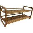 thumbnail image 1 of Zora ZR30BSH 2 Tiers Shoe Rack 100 Percent Bamboo - Brown, 1 of 1