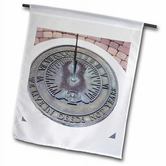 3dRose, Print of Sundial In Ft Myers Florida, 18 x 27 inch Garden Flag