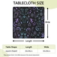thumbnail image 2 of Black Halloween Ghost Spider Pattern Square Fitted Tablecloth with Elastic Edge,Square Table Cover,Washable Elastic Table Cover for Home Kitchen Party Decor 34"x34", 2 of 6