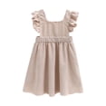 thumbnail image 2 of LIJCC Robe en Velours Côtelé Sans Manches à Volants pour Filles, Robe Décontractée pour Enfants à Encolure Carrée, Robe de Fête à Volants, Mignonne Uniforme Scolaire, Tenue de Jeu pour Enfants, Robe Débardeur Ample à Bretelles, 2 of 4