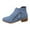 2-Blue, variant on Suede Ankle Boots for Women Casual Round Toe Low Stacked Heel Zip up Business Work Dress Fall Booties