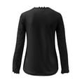 thumbnail image 5 of ibuvkizy Long Sleeve Shirts for Women,Womens Tops,Women Lace Slim Long Sleeve Blouses Floral Crewneck Shirts Elegant Tunic Tops Black,XXXL, 5 of 5