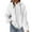 White, variant on Kaemgyyd Womens Oversized Sherpa Pullover Hoodie Fuzzy Fleece Lined Sweatshirt Solid Color Long Sleeve Drawstring Outwear