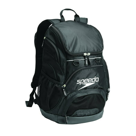 Medium Teamster Backpack, Black/Black, 25-Liter, Durable exterior shell is built tough with abrasion resistance for demanding athletes By