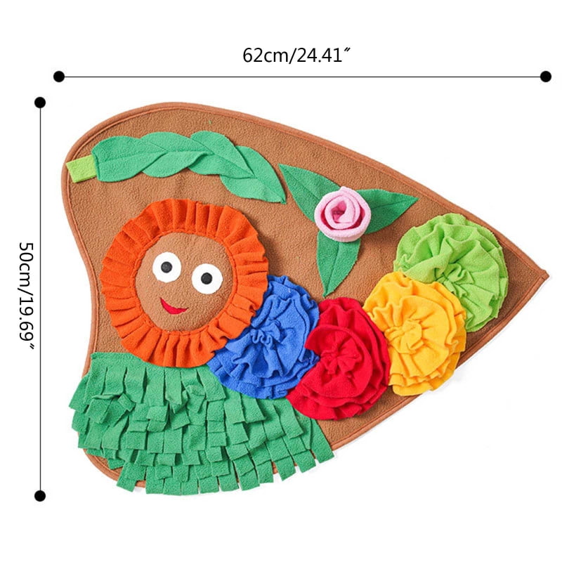 Snuffle Mat Interactive Feed Game Dog Puzzle Toys Pet Foraging Mat Easy to Fill