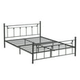 thumbnail image 3 of Dark Gray Queen Victorian Style Metal Platform Bed (Fully Slated), 3 of 3