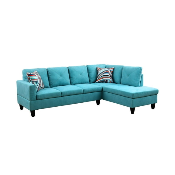 Ponliving 97" 2-Piece Sectional Sofa Set for Living Room Right Hand Side Facing