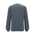 thumbnail image 5 of LWavelet Crew Neck Sequin Blouse Womens Plus Size 3/4 Puff Sleeve Asymmetric Hem Loose Fit Top Gray XL, 5 of 7