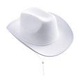 thumbnail image 3 of Cowgirl Hats Western Cowboy Hat Decor Western Cap Costume Accessories Jazz Hat Sun Hat for Club Carnival Unisex Adults Role Play Performance white, 3 of 8