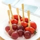 thumbnail image 3 of 100 tenedores de fruta desechables de bambú biodegradables para fiestas, banquetes, buffets, catering y vida diaria, 3 of 5