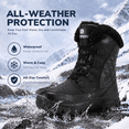 thumbnail image 4 of Stepedia Snow Boots for Women Warm Insulated Non-Slip Outdoor Faux Fur Mid Calf Winter Boots, Black, 4 of 10