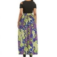 thumbnail image 4 of Women Short Sleeve Polka Dot Striped Summer Midi Dress Plus Size Casual Sundress, 4 of 4