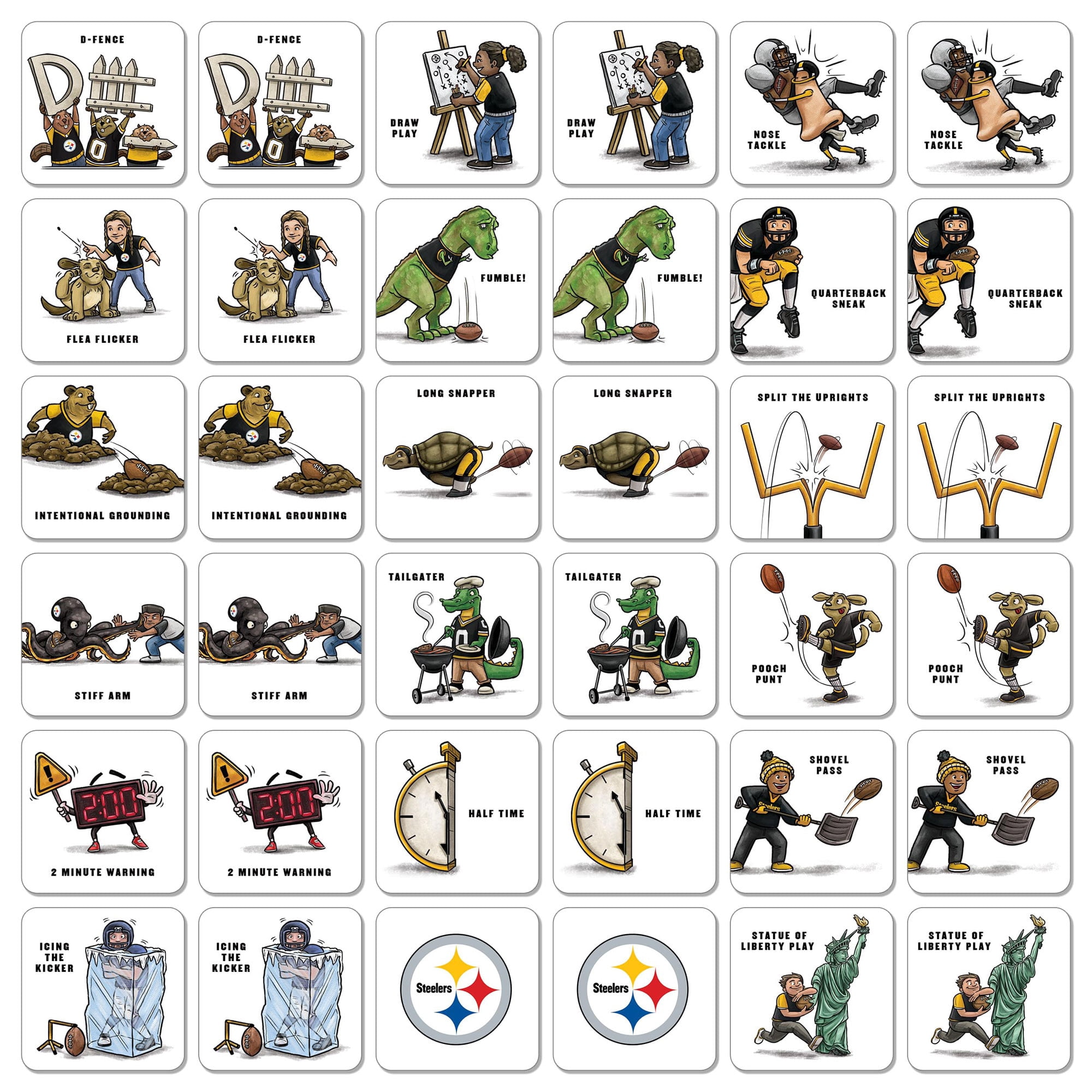 Pittsburgh Steelers Licensed Memory Match Game