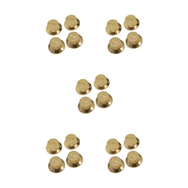 Guardoinrt Electric Guitar Potentiometer Caps Parts Volume Knob Enjoyable String Instrument Plastic Tone Button Professionals Gold 2T2V 5Set
