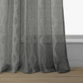thumbnail image 5 of Vega Charcoal Patterned Linen Sheer Curtain (1 Panel), Vega Charcoal, 50W X 84L, 5 of 8