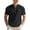 Black, variant on New Mens Short Sleeve T Shirts Solid Color Stand Up Collar Shirt Summer Trendy Breathable Loose Youth Basic Cotton Top Male Cotton And Linen Casual Shirts White M