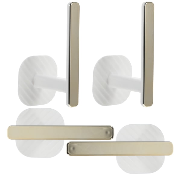 Luxshiny 4pcs Kitchen Hooks White Plastic Fixes Towels Bathroom Hooks