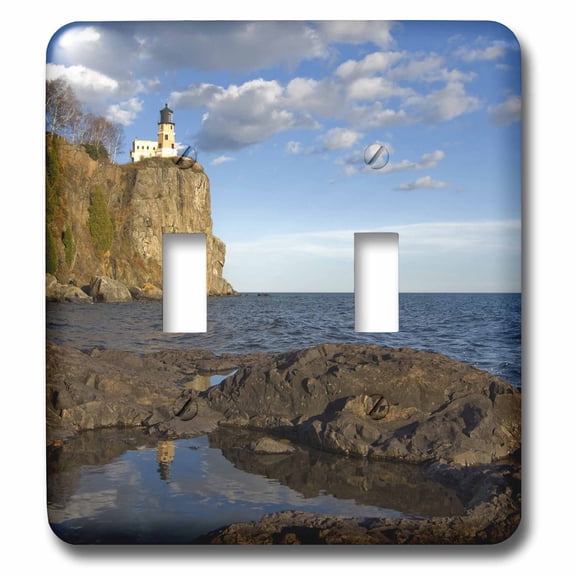 3dRose, USA, Minnesota, Split Rock Lighthouse, Lake Superior - US24 DSV0011 - David Svilar, double toggle switch