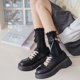 thumbnail image 5 of Calcetines japoneses de encaje para niñas, calcetines bonitos y dulces con lazo de Lolita para mujer, calcetines femeninos de estilo universitario JK en blanco y negro, 5 of 6