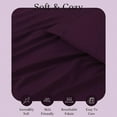 thumbnail image 4 of Couture Charm Emperor ( 110x114 ) Size 1 Piece Flat/Top Sheet Only - Extra Soft Egyptian Cotton 1000 Thread Count Hotel Quality (Solid, Plum), 4 of 6