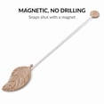 thumbnail image 2 of Set of 2 Magnetic Wooden Leaf Curtain Tiebacks - Natural, 2 of 8