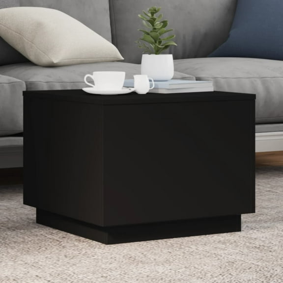 vidaXL Coffee Table Black Engineered wood 19.7 in x 19.7 in x 15.7 in