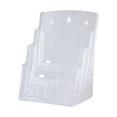 thumbnail image 4 of Soporte de Acrílico para Folletos Estante con Diseño Inclinado Hacia Atrás Soporte de Mesa A5 3 niveles, 4 of 8