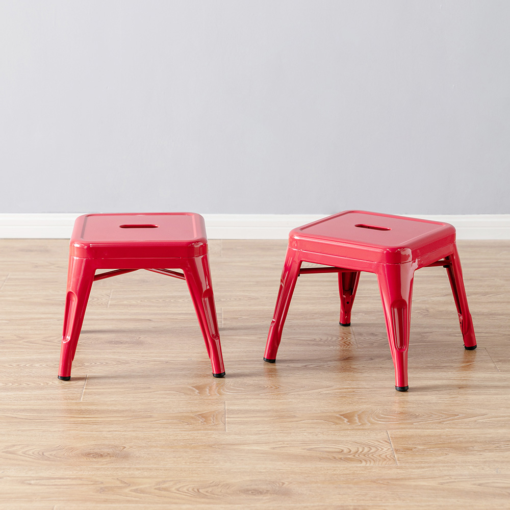 Harper & Hudson Kids Metal Stool - 2 pack Red